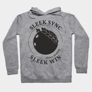 Showy Bowling. Sleek Win (black print) Hoodie